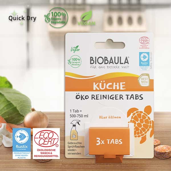 Biobaula Reiniger-Tabs (plastikfreie Öko-Reinigung für die Küche)